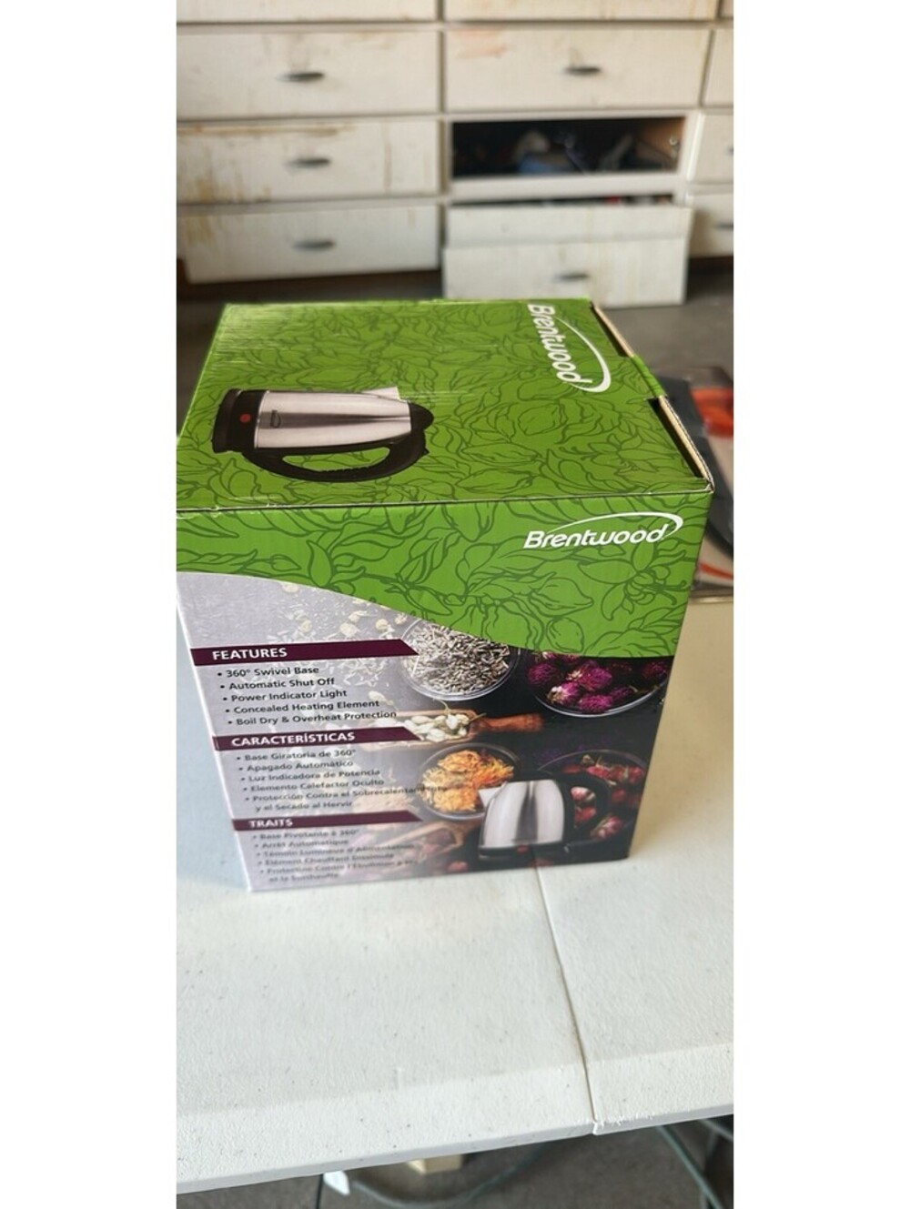 Brentwood 1.5L Stainless Steel Cordless Electric Kettle BPA-Free New